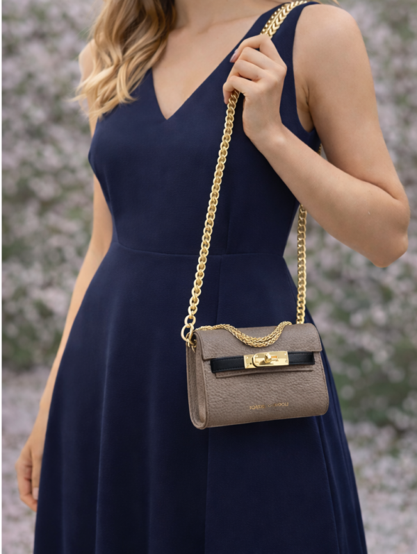 Kožená kabelka Roberta Gandolfi sivá