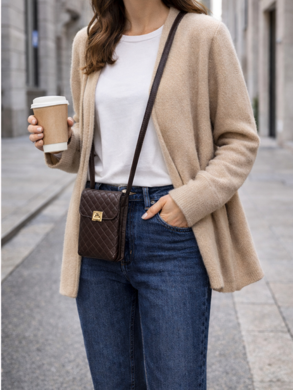 Kožené púzdro na mobil Roberta Gandolfi s potlačou