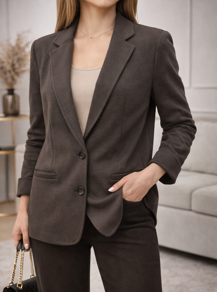 Antracitové sako s jemnou štruktúrou